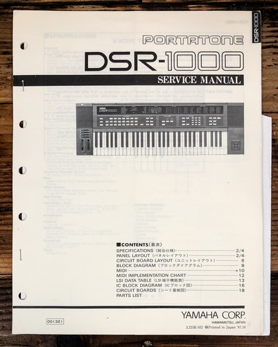 Yamaha dsr 1000 - yamaha, portatone