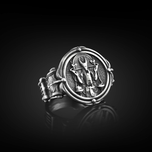 Anello uomo gotico in - da,