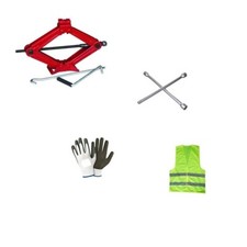 PER NISSAN X-TRAIL CRIC A PANTOGRAFO PER AUTO 2T+CHIAVE A CROCE PER BULLONI KIT