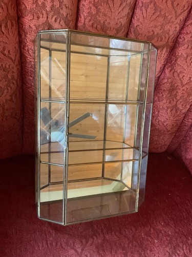 Mobiletto ottone vetro