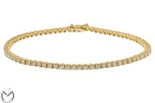 Bracciale Tennis in oro giallo 18 Kt 750 diamanti 2,50 ct -651/VE-