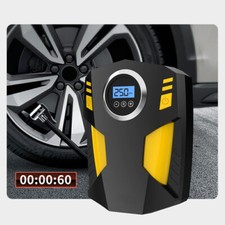Mini Compressore Aria Portatile Gomme Auto Digitale 12V con Luce di Emergenza