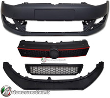 PARAURTI ANTERIORE PER VW POLO 6R 2009-2014 R-LINE LOOK SPOILER KIT ESTETICO