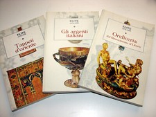 ELITE 3 libri Antiquariato: Gli argenti italiani-Oreficeria-Tappeti d'oriente