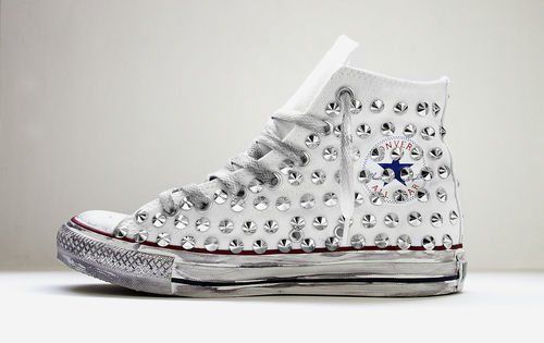 Converse bianche alte - converse,
