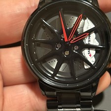 RS Chrono BMW 42mm con giroscopio. Ruota girevole con cinturino in metallo nero