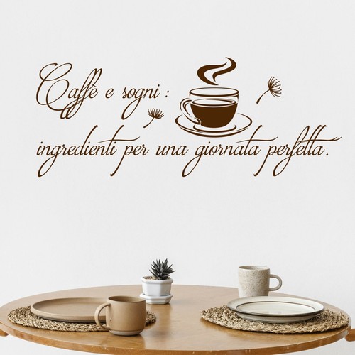 Adesivo murale cucina caffè - adesivo,