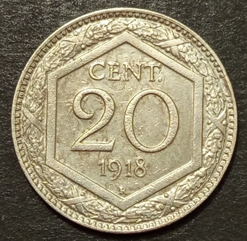 Centesimi lire esagono 1918 - centesimi,