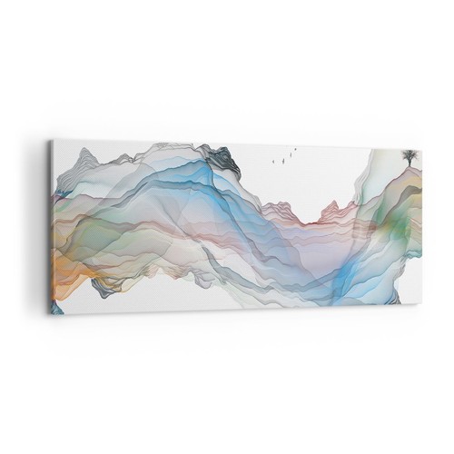 Quadro tela 100x40cm onde - tela,
