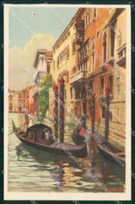 Venezia Città Sul Canal Grande Gondola Alberti cartolina RT7977