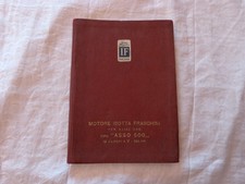 ISOTTA FRASCHINI MILANO MOTORE ASSO 500 LIBRETTO MANUTENZIONE ORIGINALE D'EPOCA
