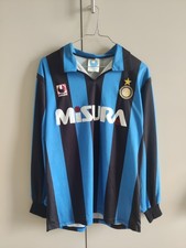 Inter 1990-1991 Uhlsport Vintage Shirt Longsleeve Very Rare Home Jersey
