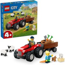 Lego City 60461 Trattore Agricolo Rosso con Rimorchio e Pecore 4 Anni+