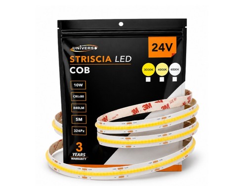 Striscia led cob 5mt - 5mt, 24v