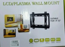 SUPPORTO STAFFA FISSA A MURO PER TV MONITOR LCD LED PLASMA DA 14" A 32" POLLICI-