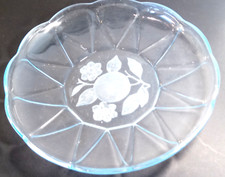 PIATTO DA PORTATA IN VETRO TRASPARENTE-VINTAGE-CENTROTAVOLA-PORTAFRUTTA-D'EPOCA