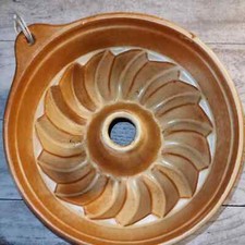 Stampo Ciambellone in Terracotta Smaltata - Anni '70 - Diametro 24,5 cm