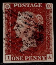 GB QV SG10, 1d DEEP red-brown