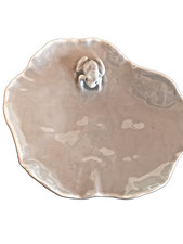 Porcellana " Royal Copenaghen " piattino bianco con rana bianca; molto  raro