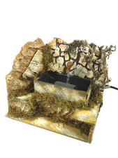 Fontana con Lavatoio Cm 14x20x17h + Pompa Riciclo Acqua Scenografia per Presepe
