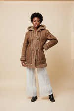 Cappotto vintage shearling con