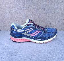 Saucony Women's Leather Sports Shoes Lace Up Closure Sz 38.5 Blue