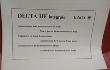 LANCIA DELTA HF INTEGRALE SUPPLEMENTO LIBRETTO MANUTENZIONE RAFFR. INTERCOOLER