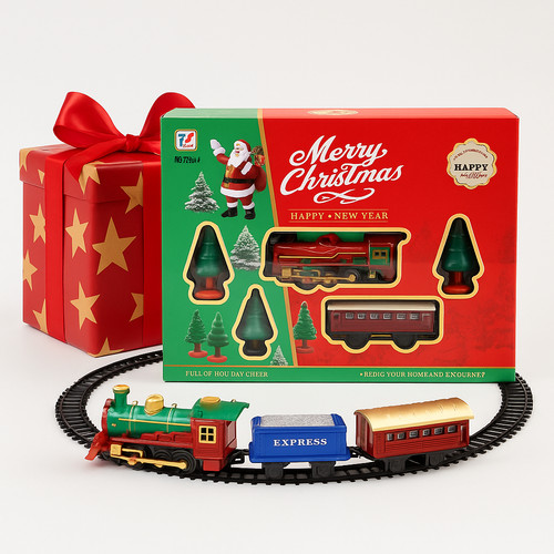 Set treno elettrico natale - set,