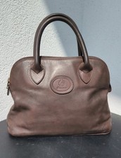 Bowling Bag Vintage Made In Italy Pelle Marrone