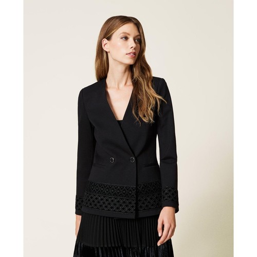Blazer maglia ponte nero - , nuovo