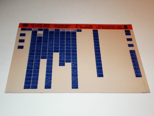Microfiche catalogo ricambi - catalogo,