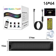 Pannello LED RGB 16x64 Pixel 92x374mm Programmabile WiFi USB Display Pubblicità