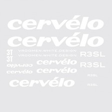 Cervelo R3SL Tipo 1 Decalcomanie, Trasferimenti, Adesivi: Bianco n.8