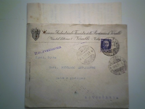 Busta viaggiata per - busta,