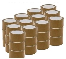 36 ROTOLI DI NASTRO ADESIVO SILENZIOSO AVANA 50X66, SCOTCH DA IMBALLAGGIO PACCHI