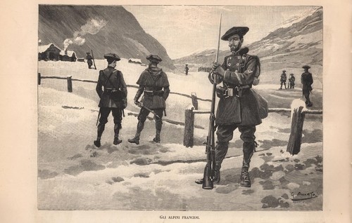 Stampa antica alpini esercito - stampa,