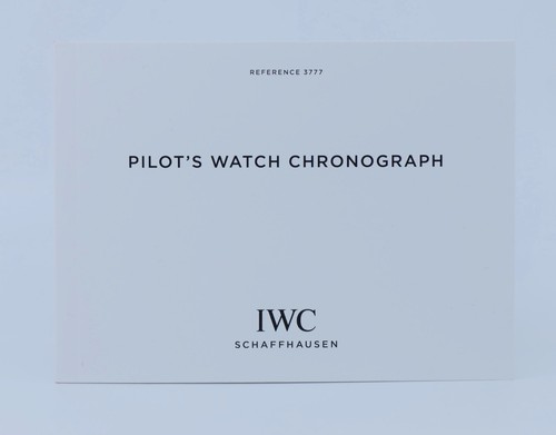 Iwc pilota cronografo 3777 - cronografo,