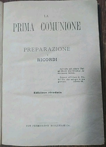 Libro prima comunione - prima,