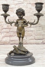 Bronzo Scultura Bambino Satiro