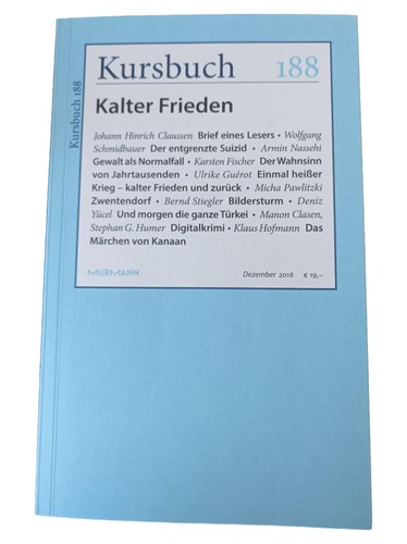 Kursbuch 188 kalter frieden - kursbuch,