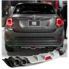 FIAT 500X DIFFUSORE POSTERIORE SOTTO PARAURTI QUATTRO TERMINALI ABS TUNING