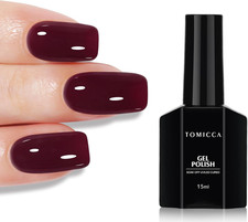 Smalto Gel per Unghie in Gommalacca, Rosso Scuro Ciliegia Prugna, 1 * 15Ml, UV, 