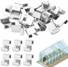 Clips per Serre in Acciaio Inox, 50 Pezzi Clip per Telo Ombreggiante, Telaio in