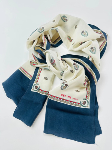Foulard céline soie - soie, crème