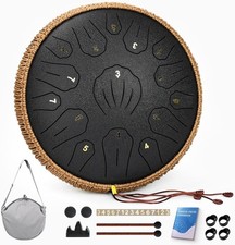Steel Tongue Drum 15 Note 14 Pollici D-Key Panda Balmy Drum Strumento a Percussioni