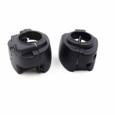 Coperchio alloggiamento interruttore manubrio moto nero 2 pezzi per Harley Dyna 