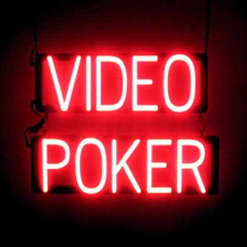 Insegna video poker - poker, spellbrite