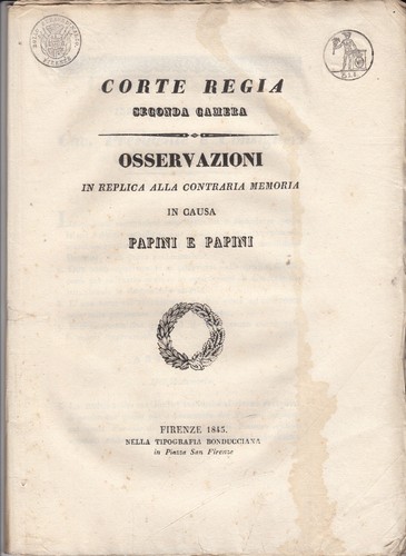 Pescia causa papini beneficio - pescia,