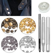 Ottone S Molla Bottoni Automatici 15mm Con Mano Strumenti per Accessori IN Pelle