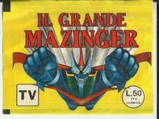 IL GRANDE MAZINGA MAZINGER BUSTINA DI FIGURINE piena e SIGILLATA del 1979